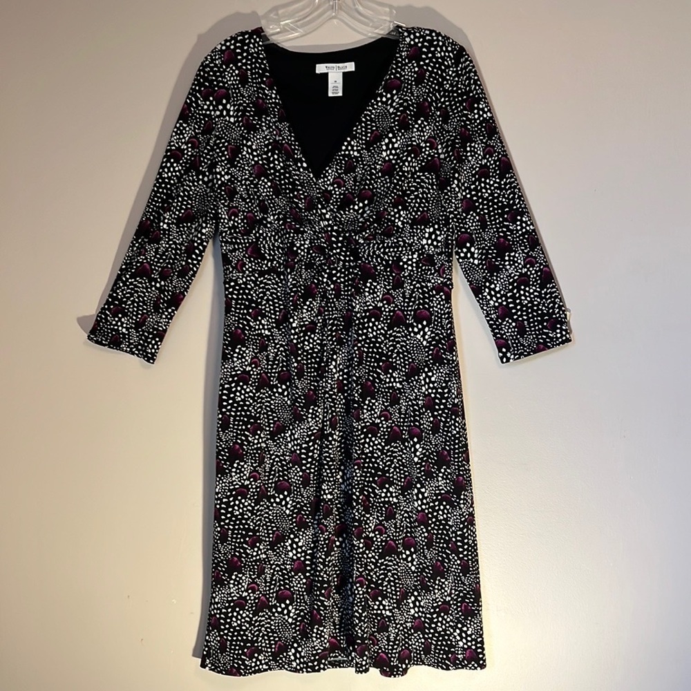 White House Black Market Ruched Dress, Size 10